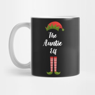 Matching Family Christmas Group Elf Gift - The Auntie Elf - Funny Pajama Christmas Holiday Mug